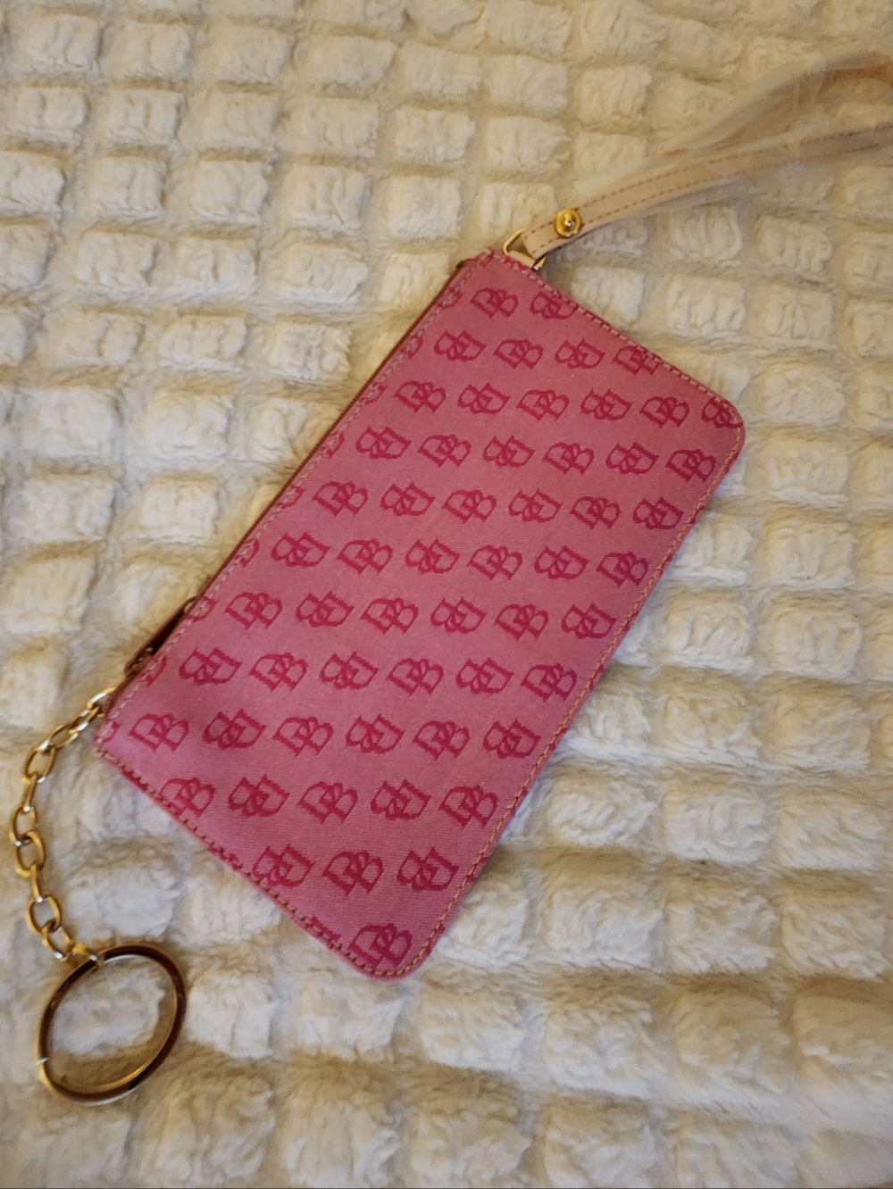 Pink Patterned Wristlet Phone Pouch - Dooney & Bourke